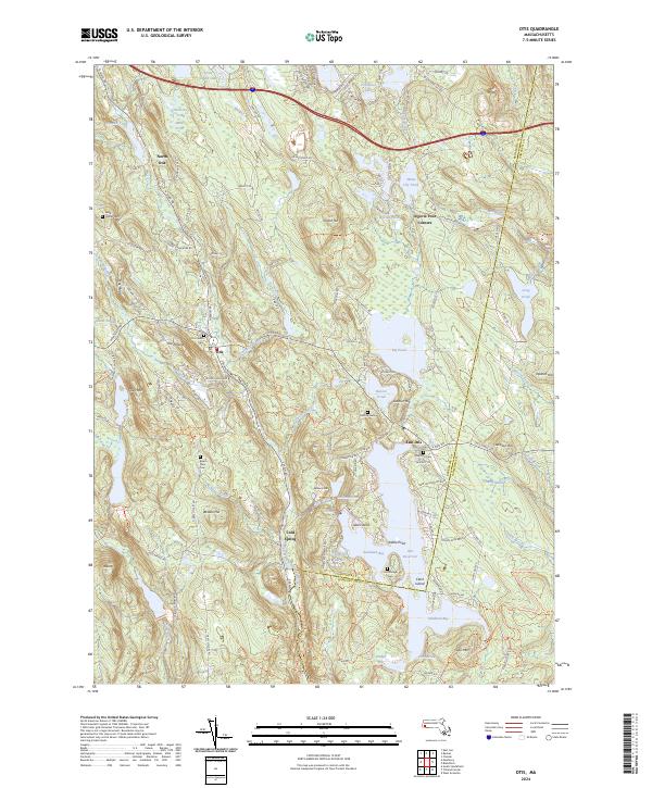 US Topo 7.5-minute map for Otis MA