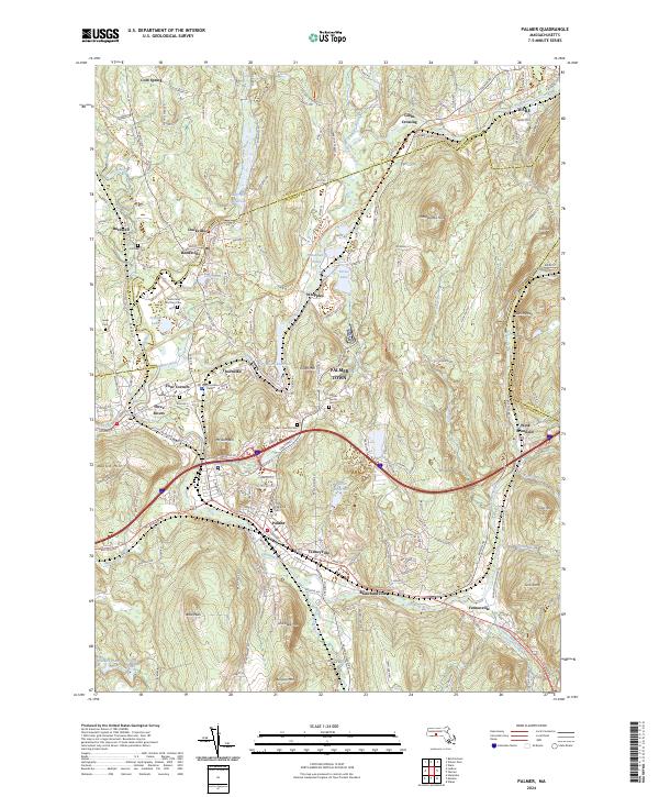 US Topo 7.5-minute map for Palmer MA