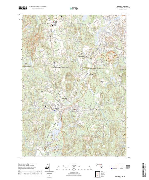 US Topo 7.5-minute map for Pepperell MANH