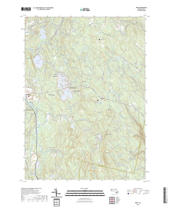 US Topo 7.5-minute map for Peru MA