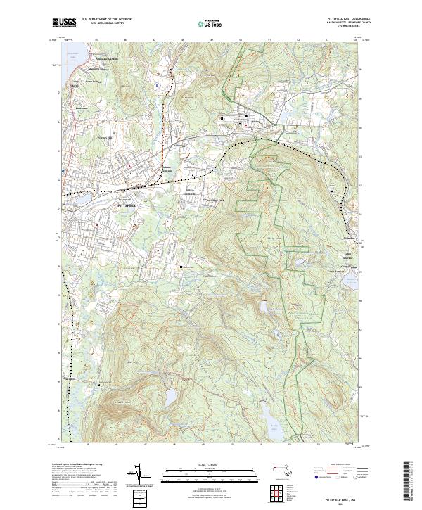 US Topo 7.5-minute map for Pittsfield East MA