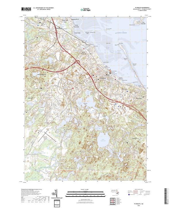 US Topo 7.5-minute map for Plymouth MA