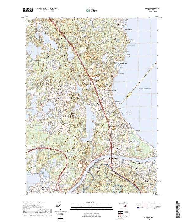 US Topo 7.5-minute map for Sagamore MA