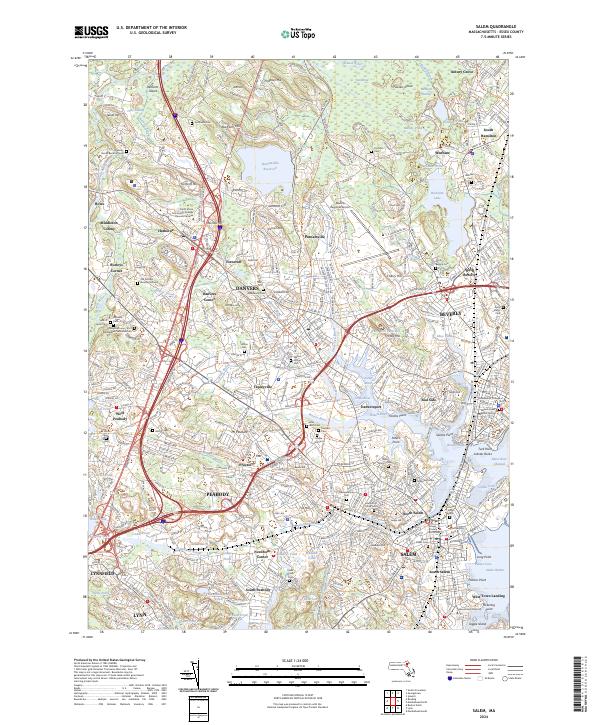 US Topo 7.5-minute map for Salem MA