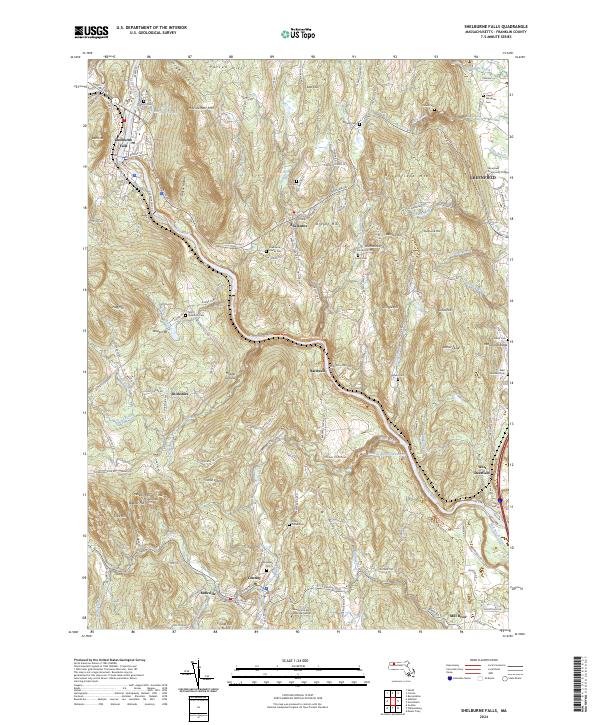 US Topo 7.5-minute map for Shelburne Falls MA