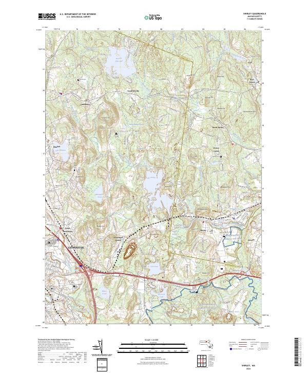 US Topo 7.5-minute map for Shirley MA