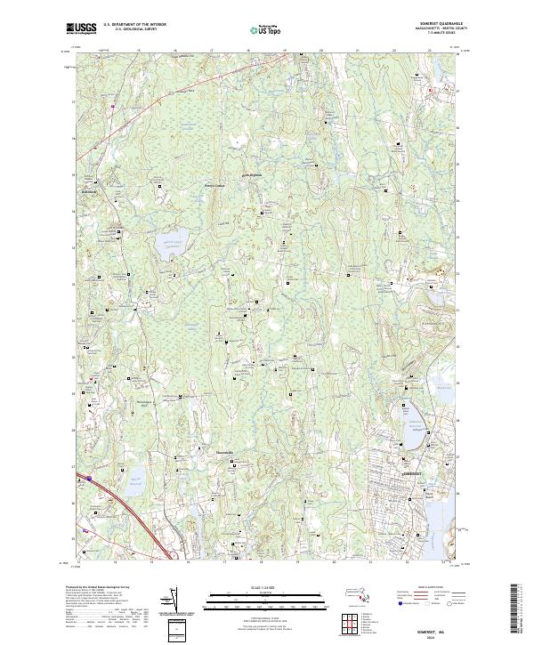 US Topo 7.5-minute map for Somerset MA