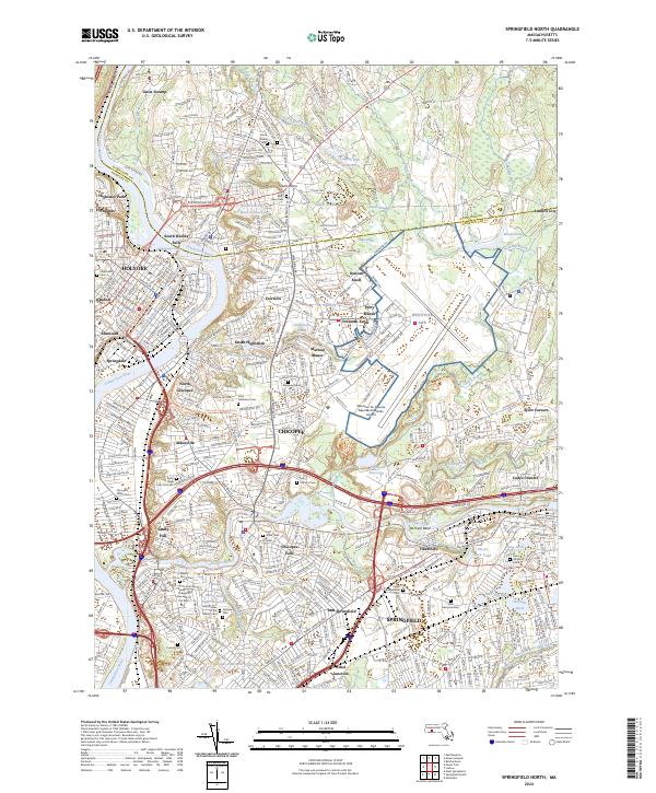 US Topo 7.5-minute map for Springfield North MA