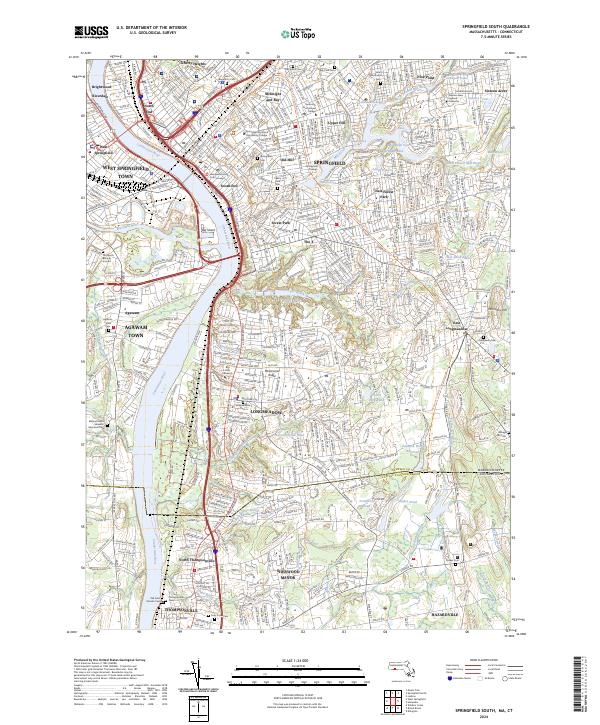 US Topo 7.5-minute map for Springfield South MACT