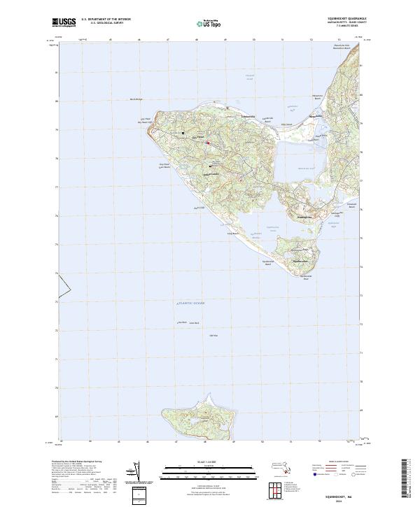 US Topo 7.5-minute map for Squibnocket MA