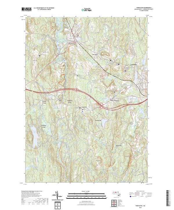 US Topo 7.5-minute map for Templeton MA