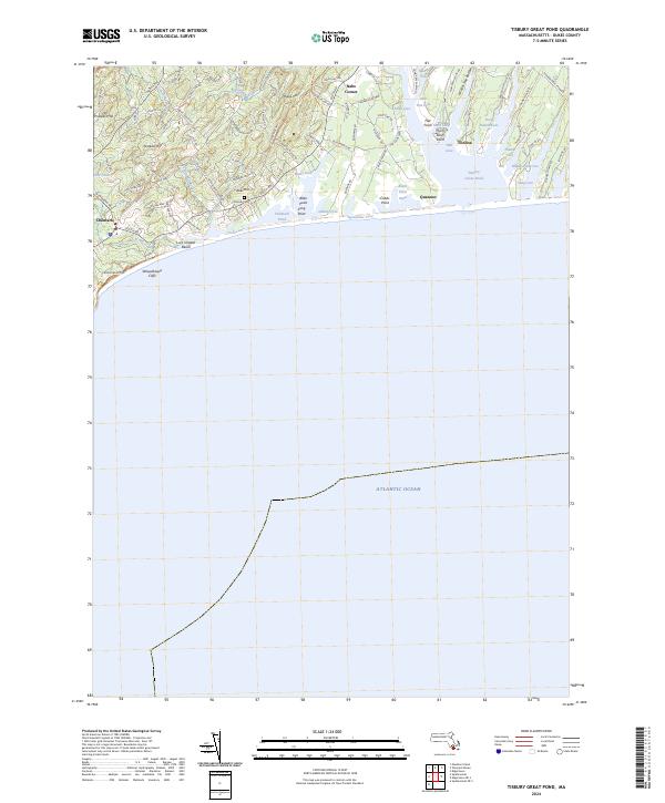 US Topo 7.5-minute map for Tisbury Great Pond MA