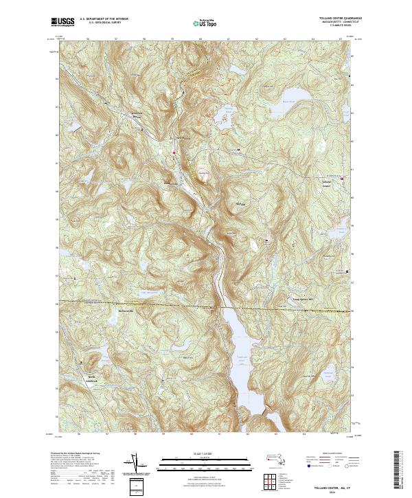 US Topo 7.5-minute map for Tolland Center MACT