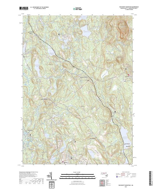 US Topo 7.5-minute map for Wachusett Mountain MA