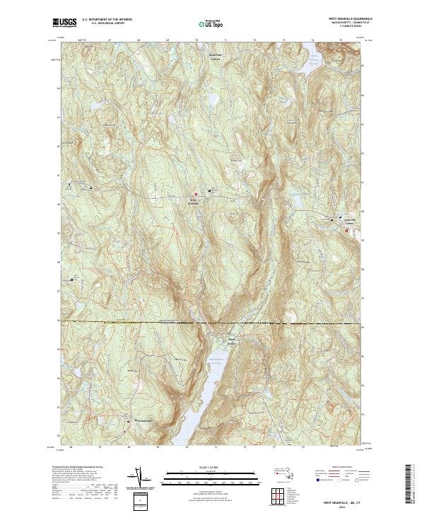 US Topo 7.5-minute map for West Granville MACT