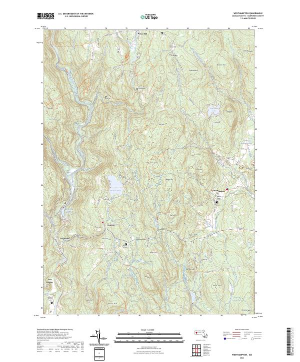 US Topo 7.5-minute map for Westhampton MA