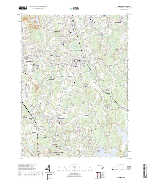 US Topo 7.5-minute map for Whitman MA