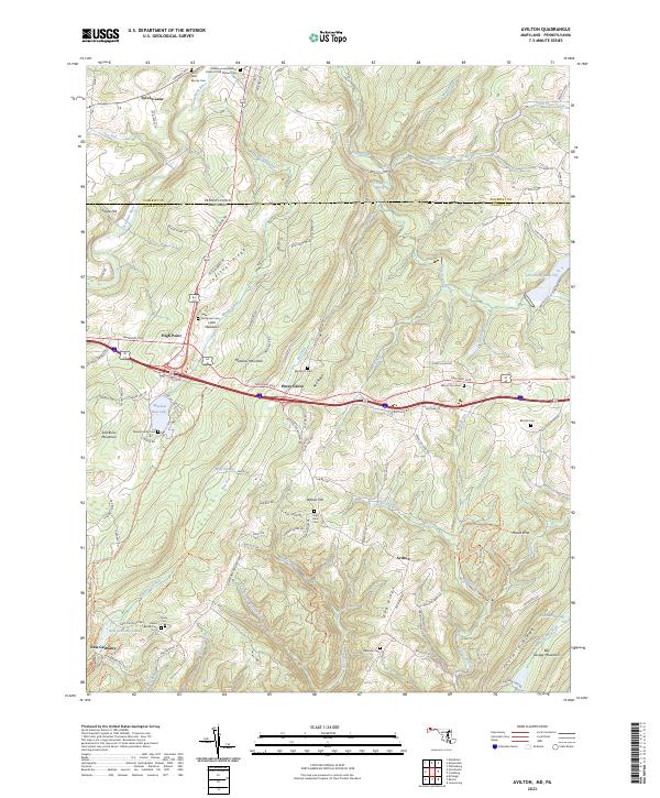 US Topo 7.5-minute map for Avilton MDPA