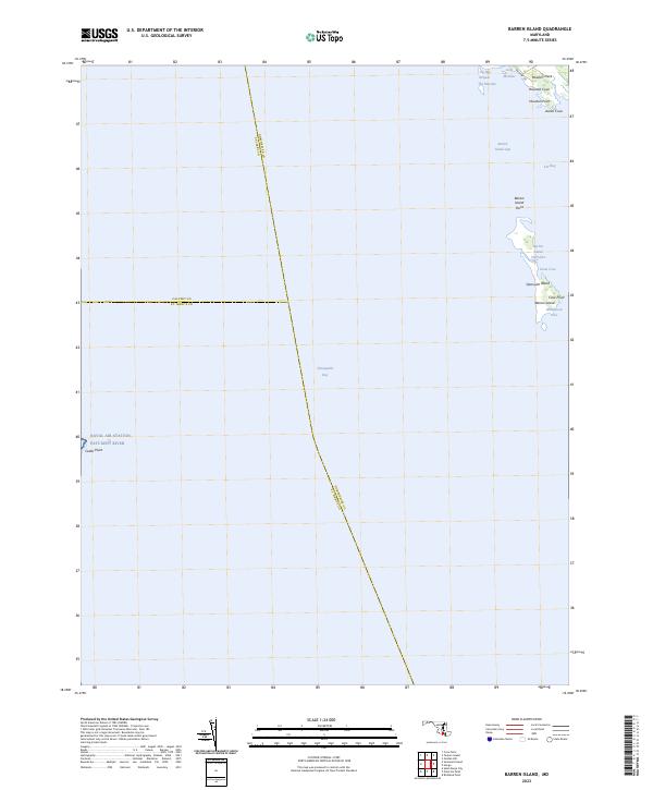 US Topo 7.5-minute map for Barren Island MD