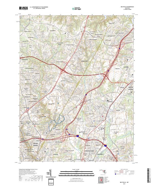 US Topo 7.5-minute map for Beltsville MD