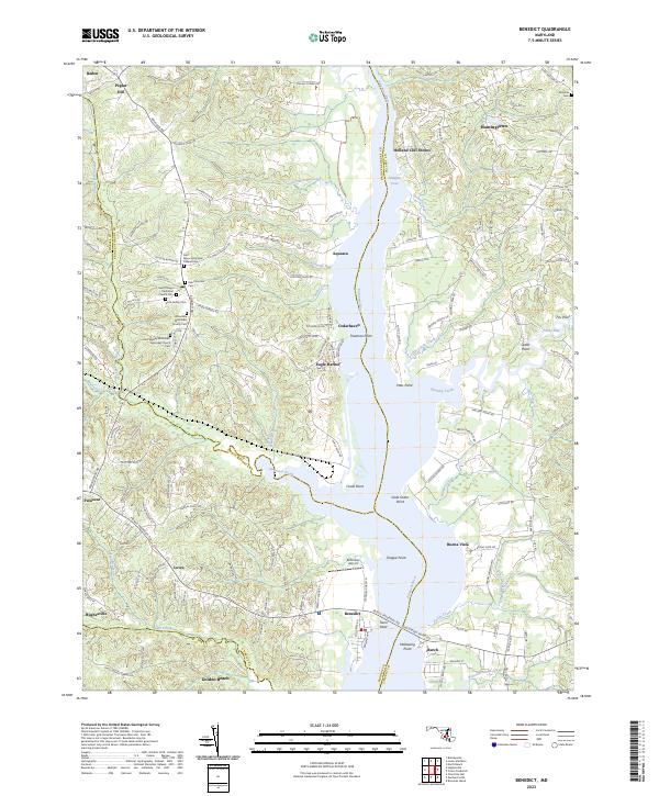 US Topo 7.5-minute map for Benedict MD