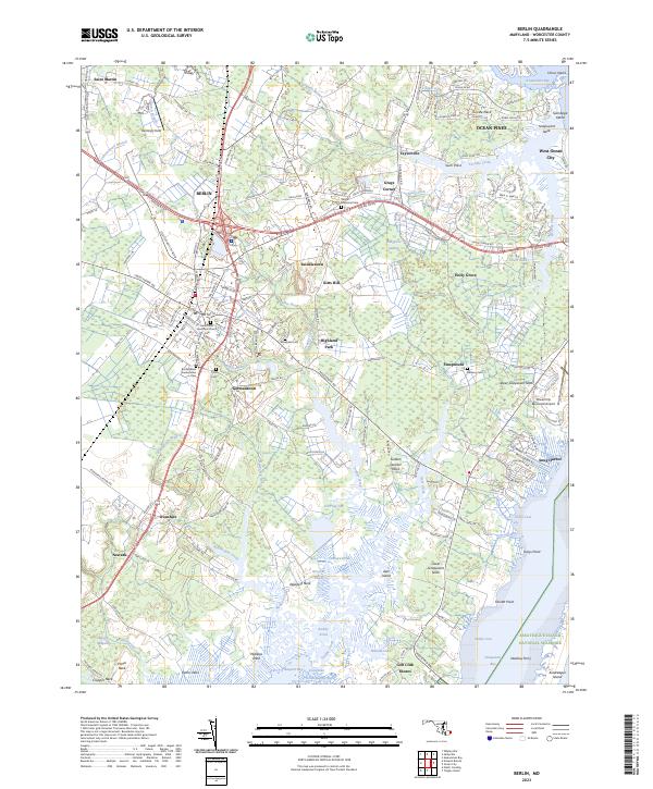 US Topo 7.5-minute map for Berlin MD