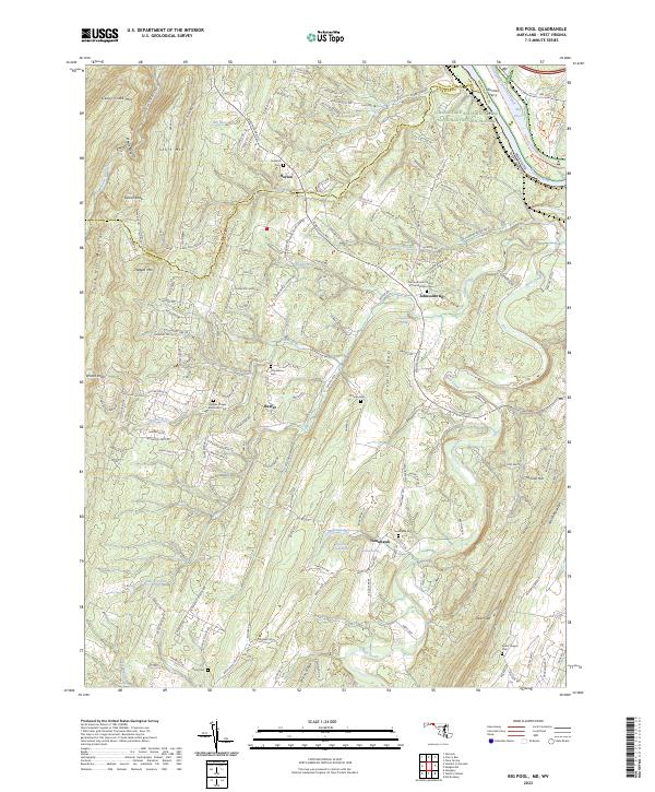 US Topo 7.5-minute map for Big Pool MDWV