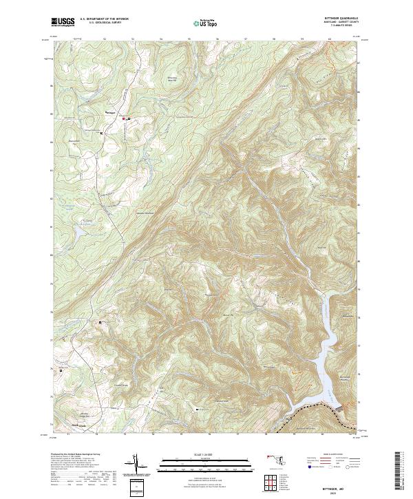 US Topo 7.5-minute map for Bittinger MD