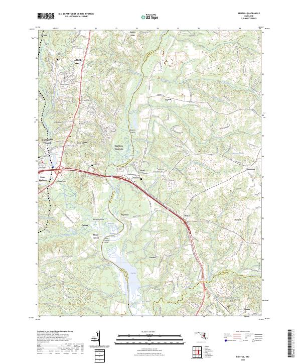 US Topo 7.5-minute map for Bristol MD