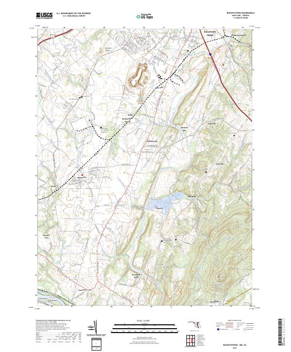 US Topo 7.5-minute map for Buckeystown MDVA