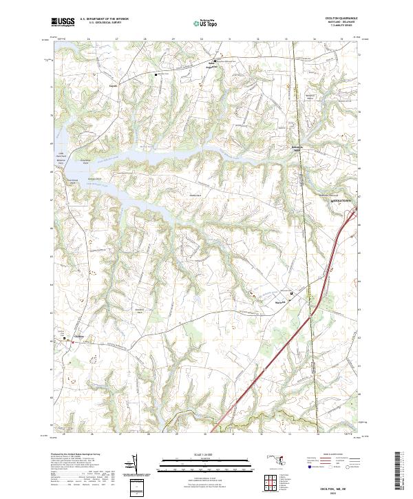 US Topo 7.5-minute map for Cecilton MDDE