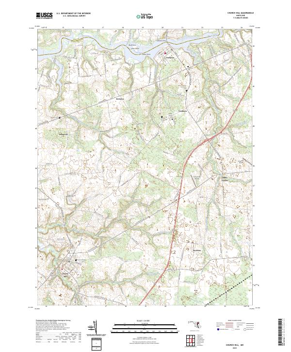 US Topo 7.5-minute map for Church Hill MD