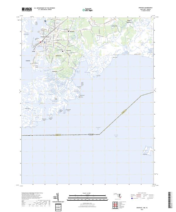 US Topo 7.5-minute map for Crisfield MDVA