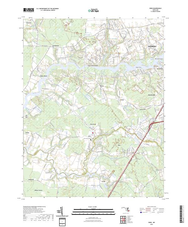 US Topo 7.5-minute map for Eden MD