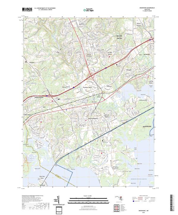 US Topo 7.5-minute map for Edgewood MD