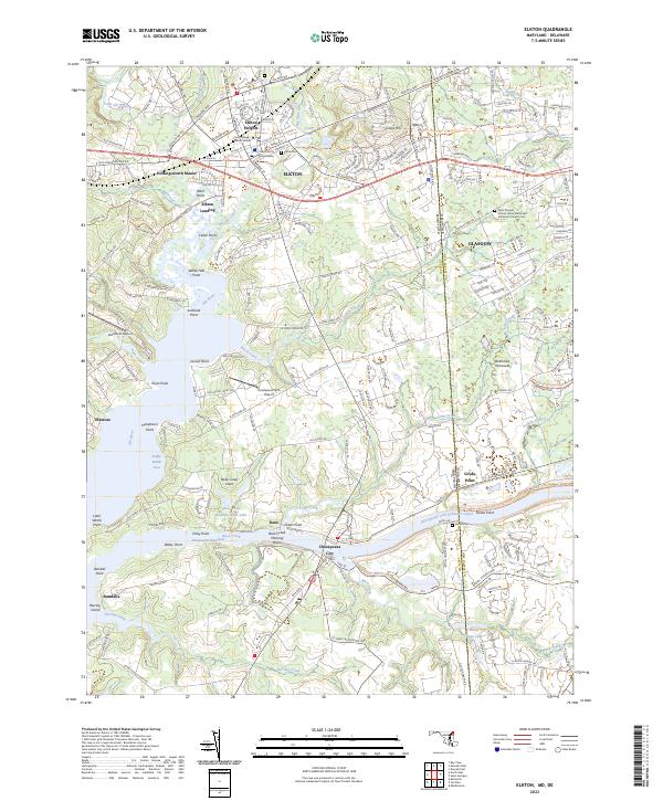 US Topo 7.5-minute map for Elkton MDDE