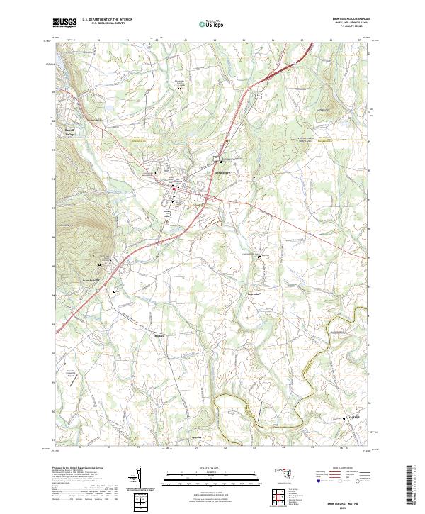 US Topo 7.5-minute map for Emmitsburg MDPA