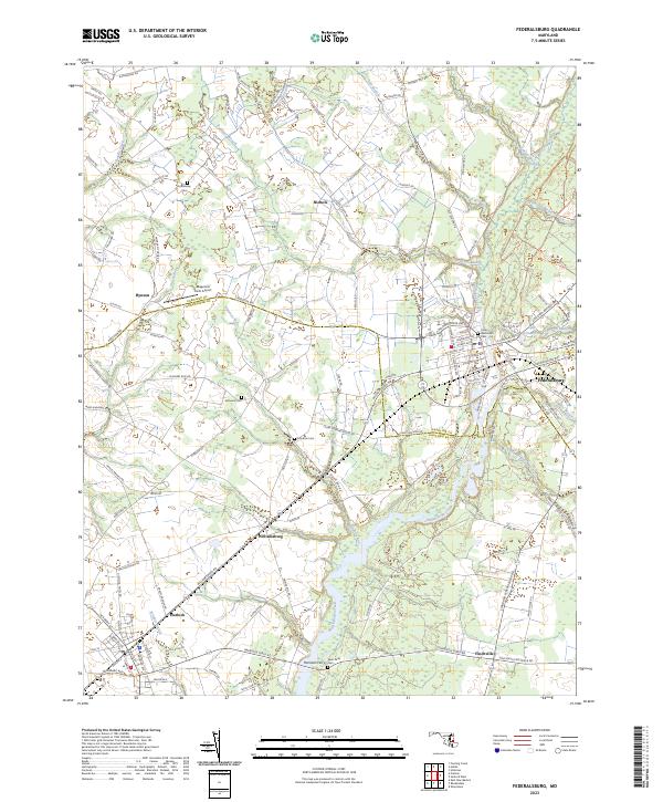 US Topo 7.5-minute map for Federalsburg MD