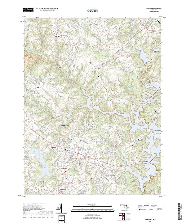 US Topo 7.5-minute map for Finksburg MD