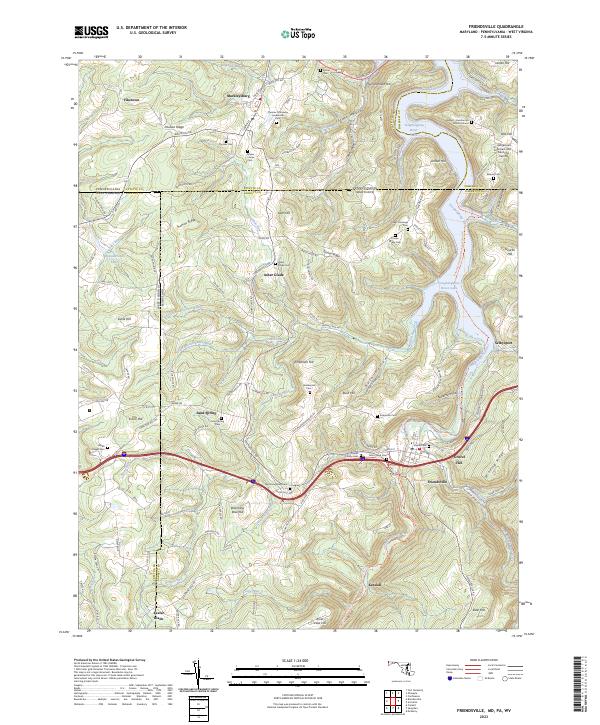 US Topo 7.5-minute map for Friendsville MDPAWV