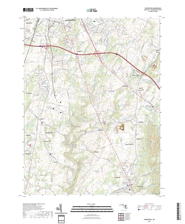 US Topo 7.5-minute map for Funkstown MD