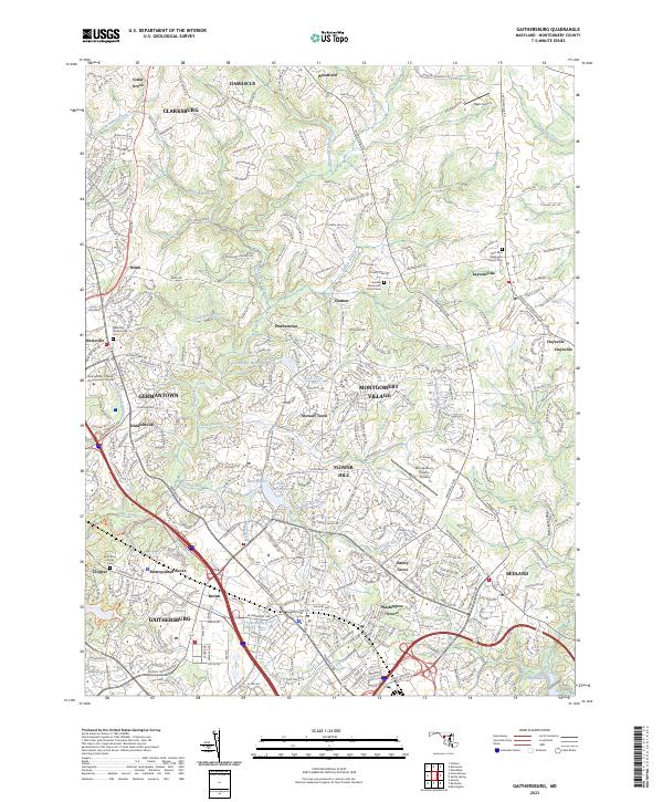 US Topo 7.5-minute map for Gaithersburg MD