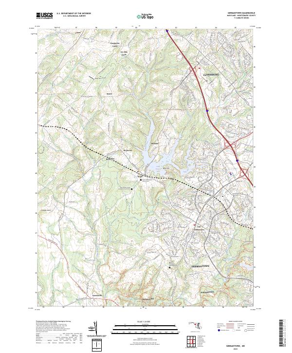 US Topo 7.5-minute map for Germantown MD