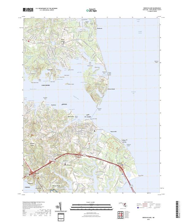 US Topo 7.5-minute map for Gibson Island MD