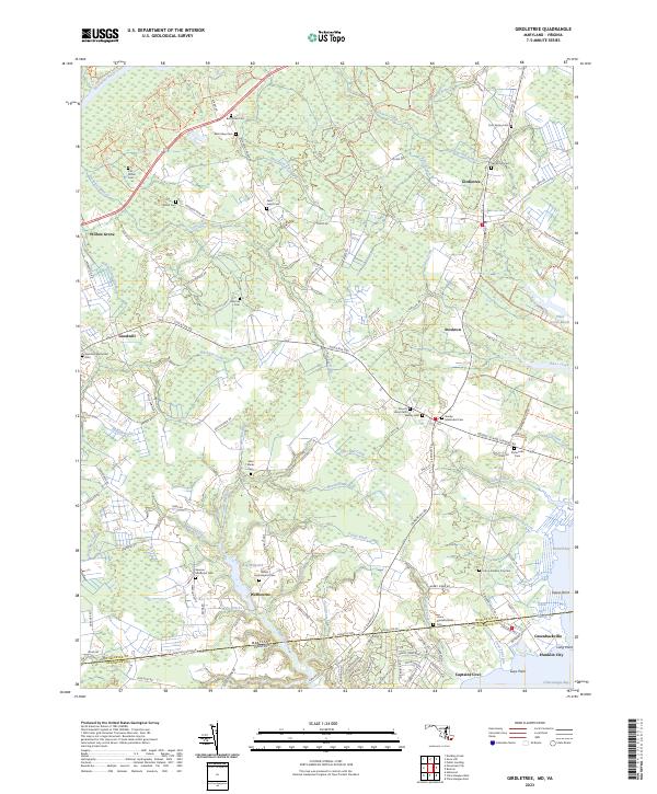 US Topo 7.5-minute map for Girdletree MDVA