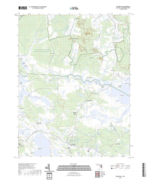 US Topo 7.5-minute map for Golden Hill MD