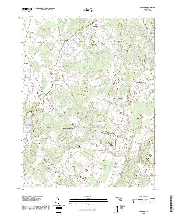 US Topo 7.5-minute map for Goldsboro MD