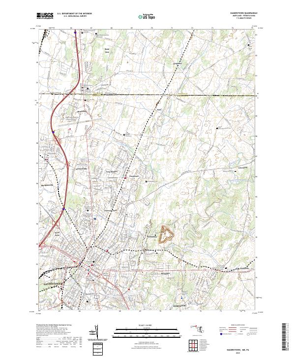 US Topo 7.5-minute map for Hagerstown MDPA