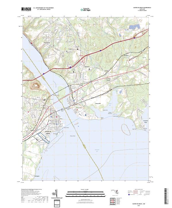 US Topo 7.5-minute map for Havre De Grace MD