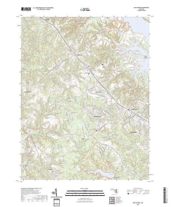 US Topo 7.5-minute map for Hollywood MD